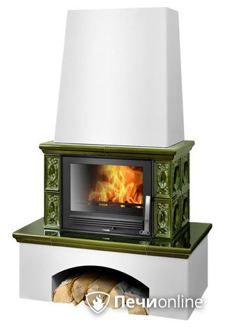 Печь-камин ABX Lombardie, зеленая в Красноярске